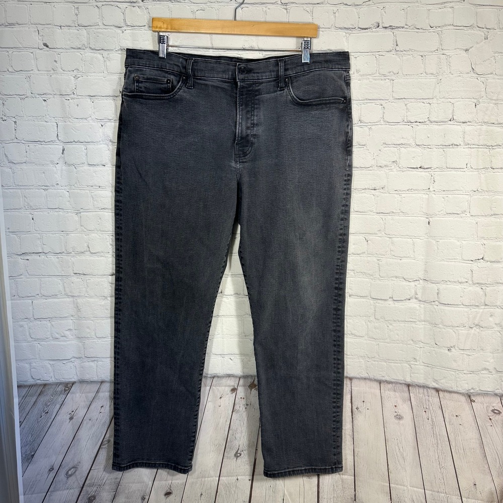 Lucky Brand Jeans Mens 363 Vintage Straight Leg Faded Black Denim Pants 40